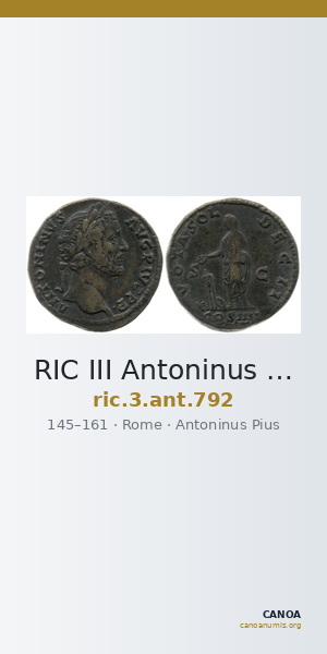RIC III Antoninus Pius 792 — CANOA