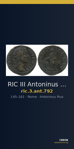RIC III Antoninus Pius 792 — CANOA