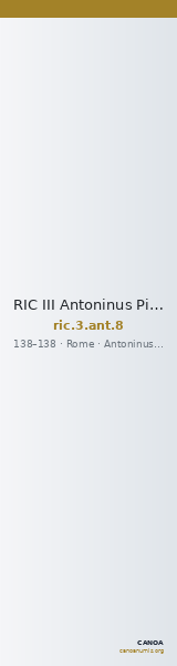RIC III Antoninus Pius 8 — CANOA