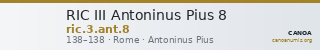 RIC III Antoninus Pius 8 — CANOA