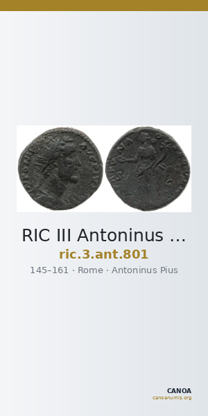 RIC III Antoninus Pius 801 — CANOA