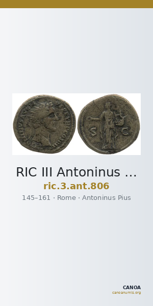 RIC III Antoninus Pius 806 — CANOA