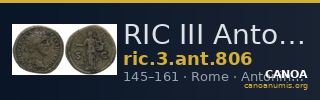 RIC III Antoninus Pius 806 — CANOA