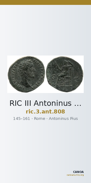 RIC III Antoninus Pius 808 — CANOA