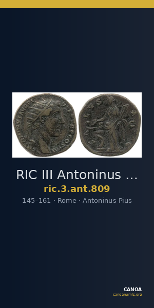RIC III Antoninus Pius 809 — CANOA