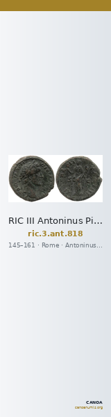 RIC III Antoninus Pius 818 — CANOA