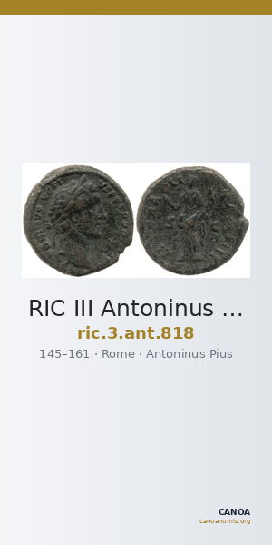 RIC III Antoninus Pius 818 — CANOA
