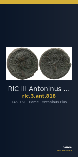 RIC III Antoninus Pius 818 — CANOA