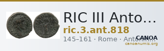 RIC III Antoninus Pius 818 — CANOA
