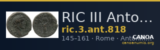 RIC III Antoninus Pius 818 — CANOA