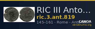 RIC III Antoninus Pius 819 — CANOA