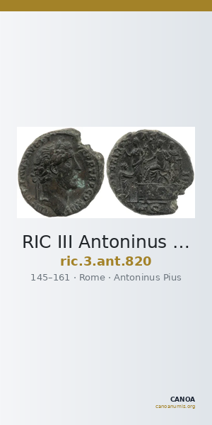 RIC III Antoninus Pius 820 — CANOA