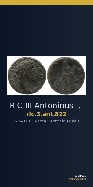 RIC III Antoninus Pius 822 — CANOA
