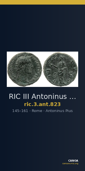 RIC III Antoninus Pius 823 — CANOA