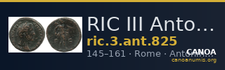 RIC III Antoninus Pius 825 — CANOA