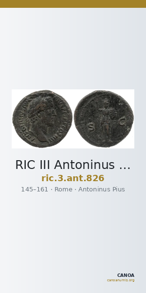 RIC III Antoninus Pius 826 — CANOA