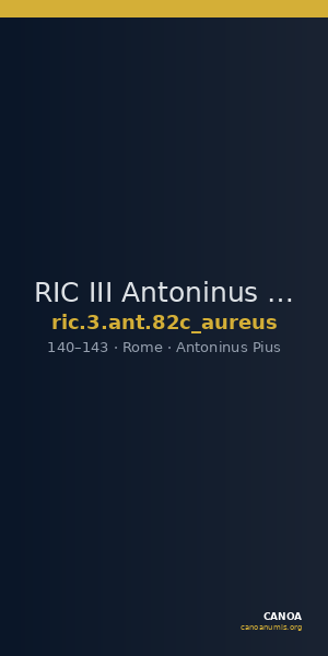 RIC III Antoninus Pius 82c (aureus) — CANOA