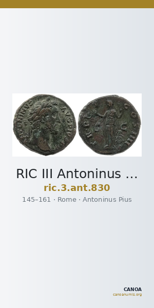 RIC III Antoninus Pius 830 — CANOA