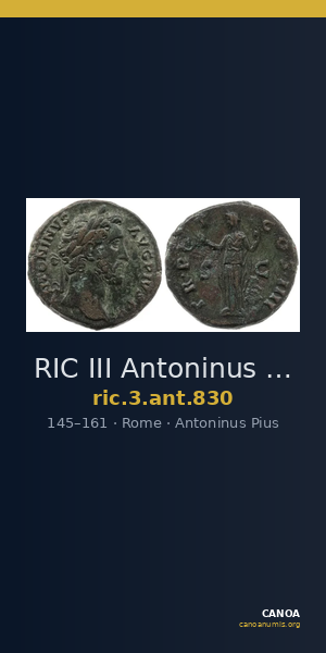 RIC III Antoninus Pius 830 — CANOA