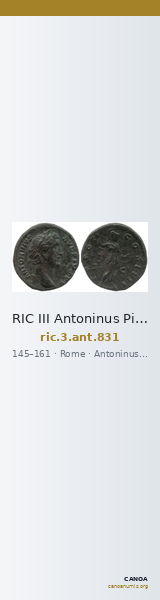 RIC III Antoninus Pius 831 — CANOA