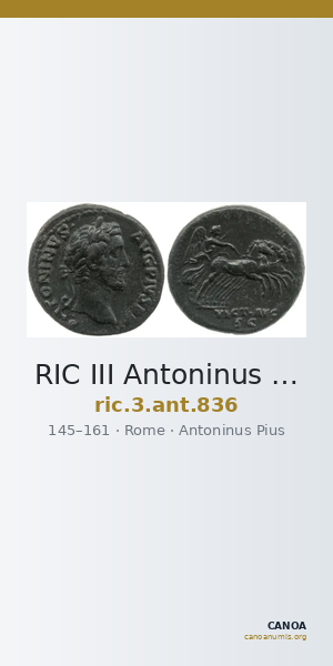 RIC III Antoninus Pius 836 — CANOA