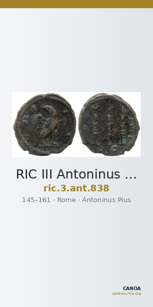RIC III Antoninus Pius 838 — CANOA