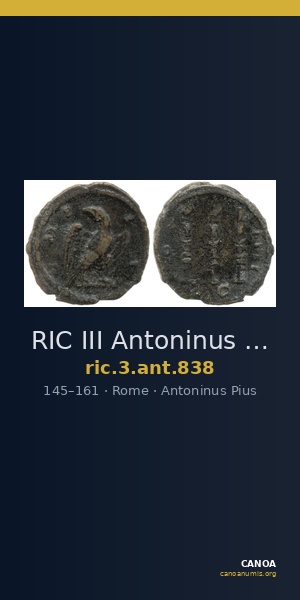 RIC III Antoninus Pius 838 — CANOA