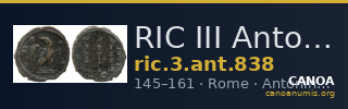 RIC III Antoninus Pius 838 — CANOA