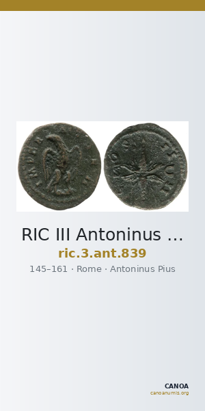 RIC III Antoninus Pius 839 — CANOA