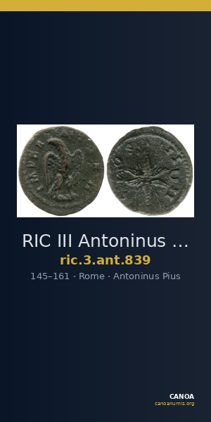 RIC III Antoninus Pius 839 — CANOA
