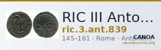 RIC III Antoninus Pius 839 — CANOA
