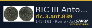 RIC III Antoninus Pius 839 — CANOA