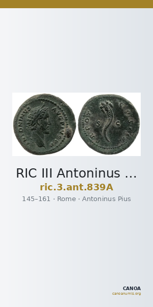 RIC III Antoninus Pius 839A — CANOA