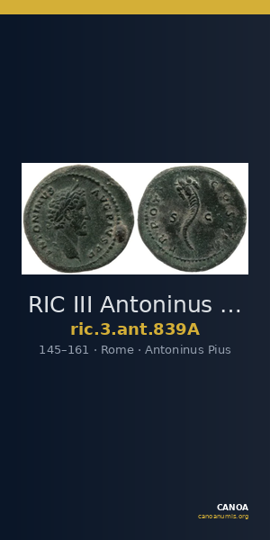 RIC III Antoninus Pius 839A — CANOA