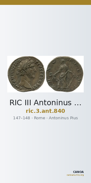RIC III Antoninus Pius 840 — CANOA