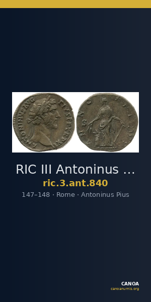 RIC III Antoninus Pius 840 — CANOA