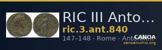 RIC III Antoninus Pius 840 — CANOA