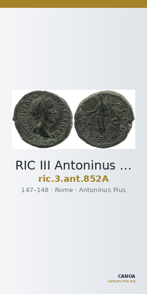 RIC III Antoninus Pius 852A — CANOA