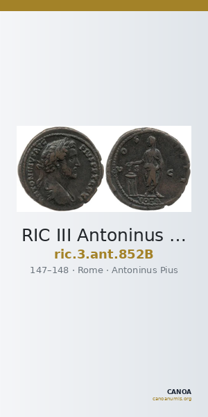 RIC III Antoninus Pius 852B — CANOA