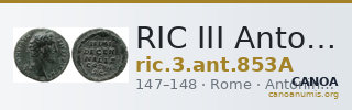 RIC III Antoninus Pius 853A — CANOA