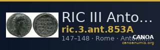 RIC III Antoninus Pius 853A — CANOA