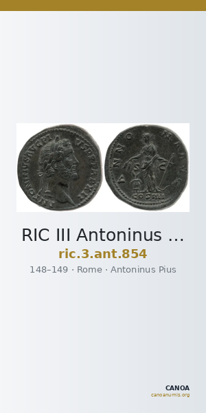 RIC III Antoninus Pius 854 — CANOA