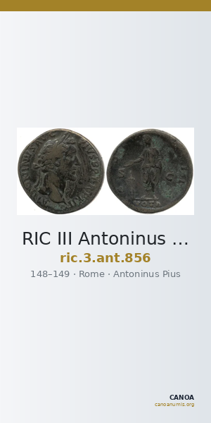 RIC III Antoninus Pius 856 — CANOA
