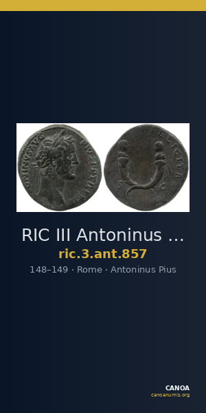 RIC III Antoninus Pius 857 — CANOA