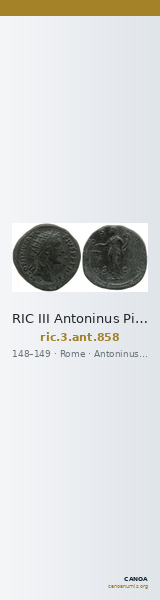 RIC III Antoninus Pius 858 — CANOA