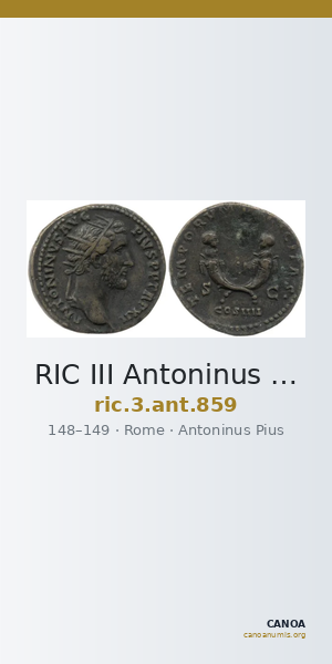 RIC III Antoninus Pius 859 — CANOA