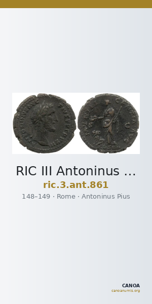 RIC III Antoninus Pius 861 — CANOA