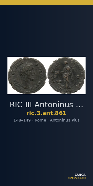 RIC III Antoninus Pius 861 — CANOA