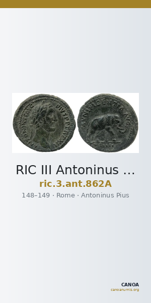 RIC III Antoninus Pius 862A — CANOA