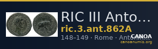 RIC III Antoninus Pius 862A — CANOA